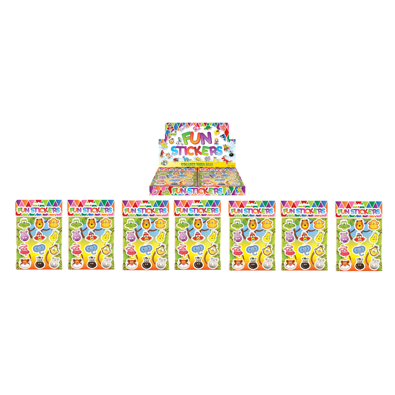 Uitdeelcadeautje jungle wilde dieren stickervel