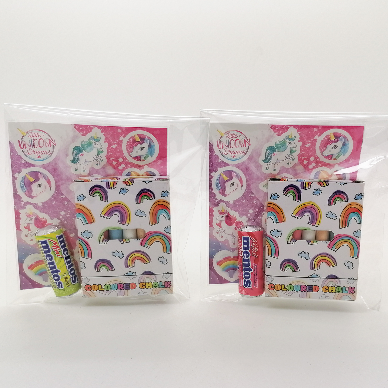 Uitdeelzakjes trakteren unicorn stickers