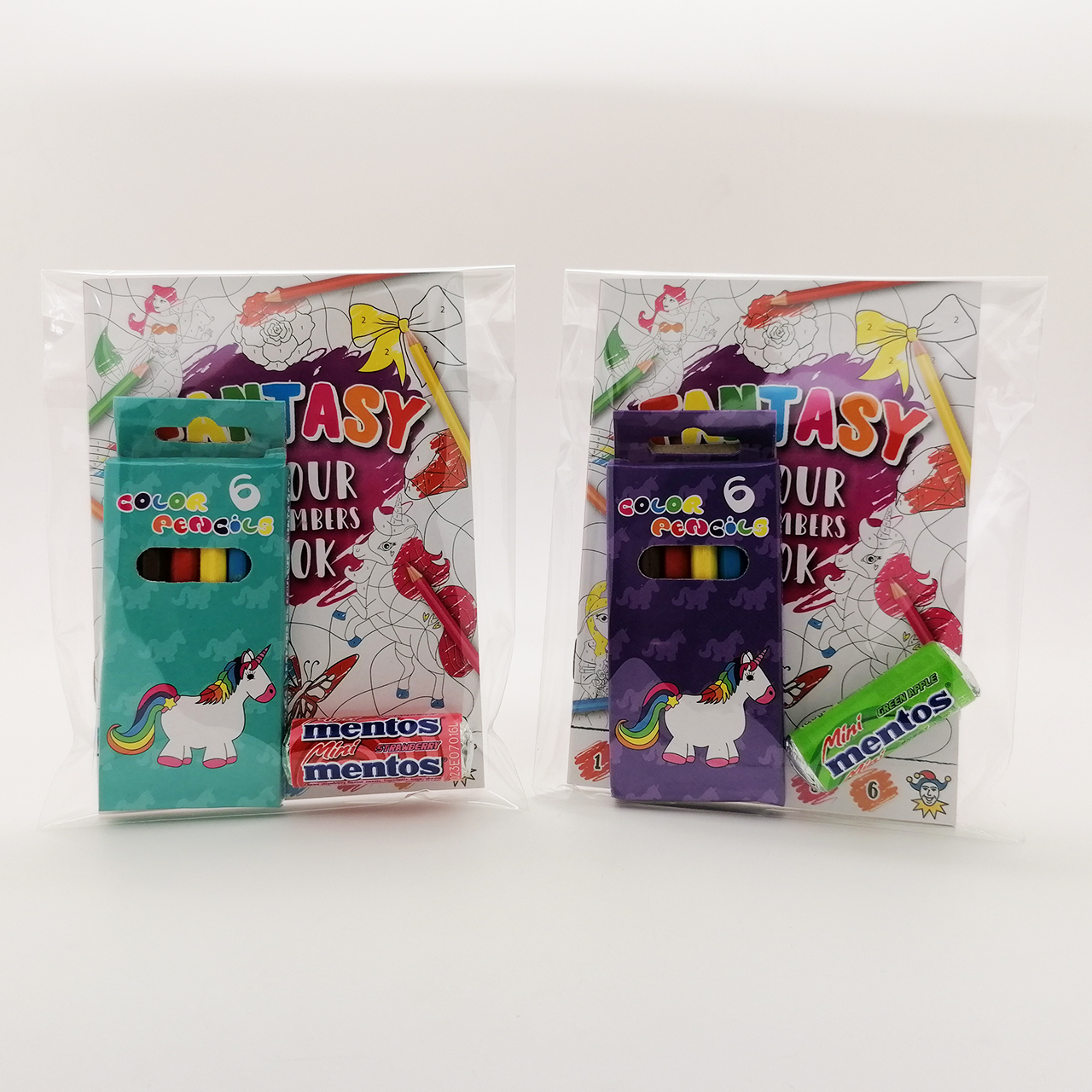 Eenhoorn kleurtjes trakteren mentos school