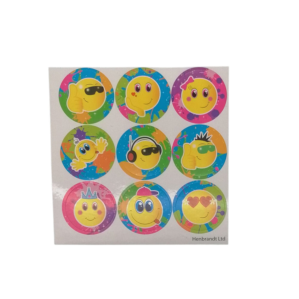 Smiley stickervel uitdeelcadeautje