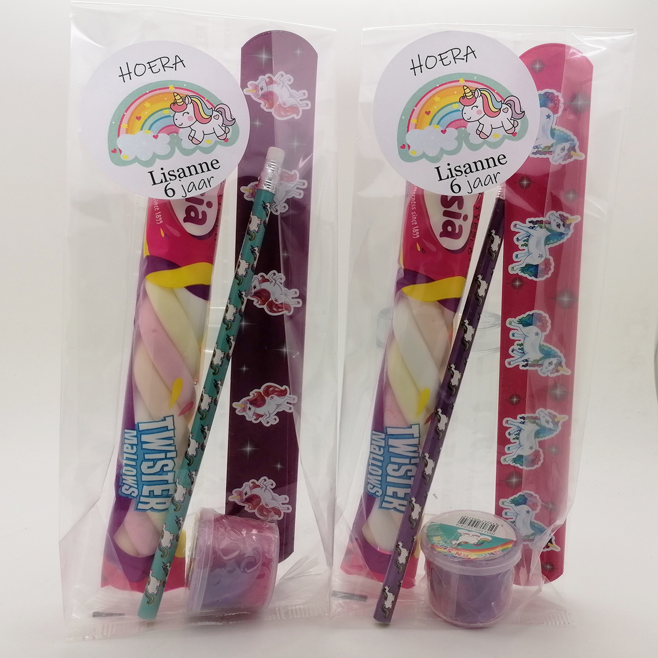Unicorn slijm trakteren meisjes uitdeelcadeautjes