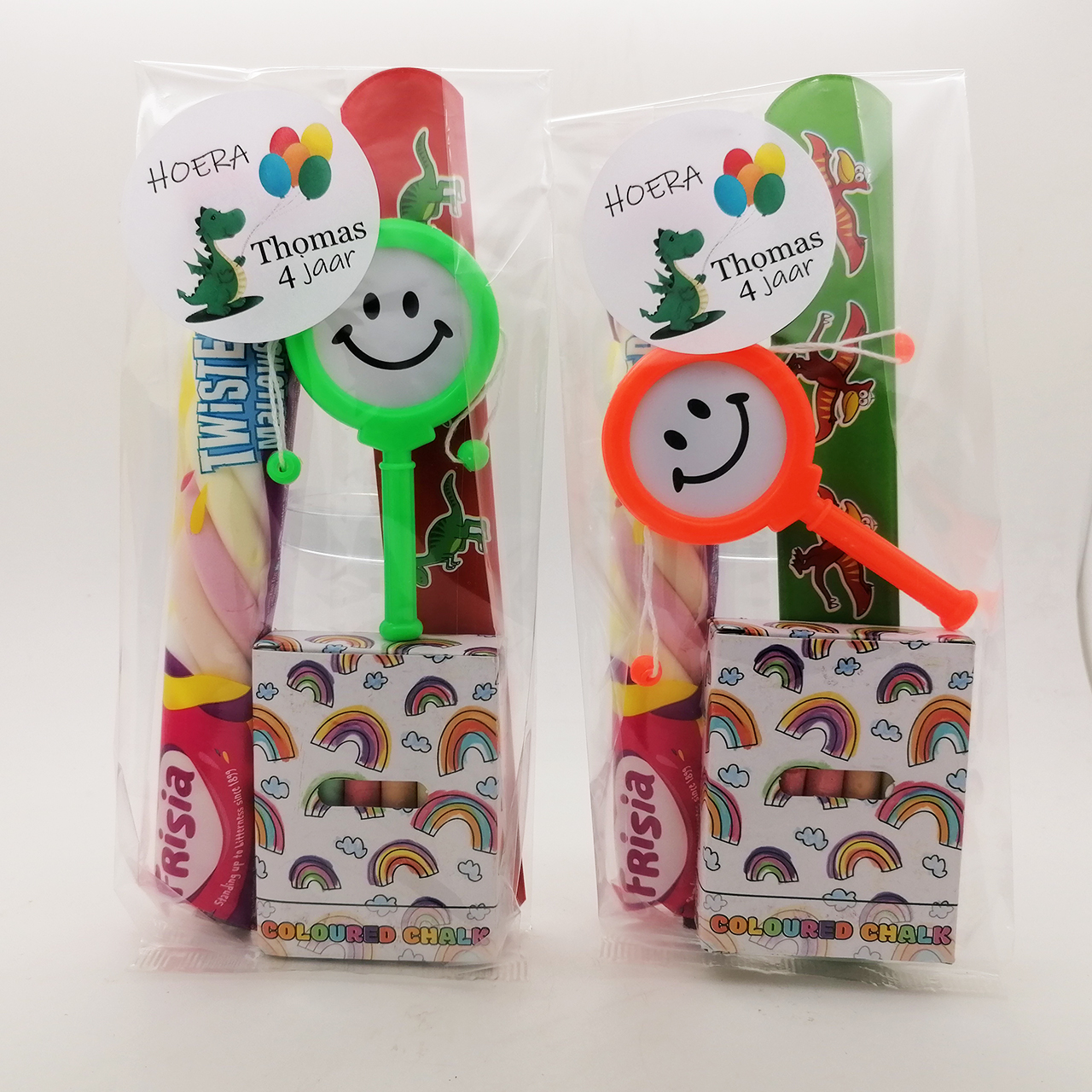 Dinosaurus traktaties stoepkrijt klaparmbanden spekkies