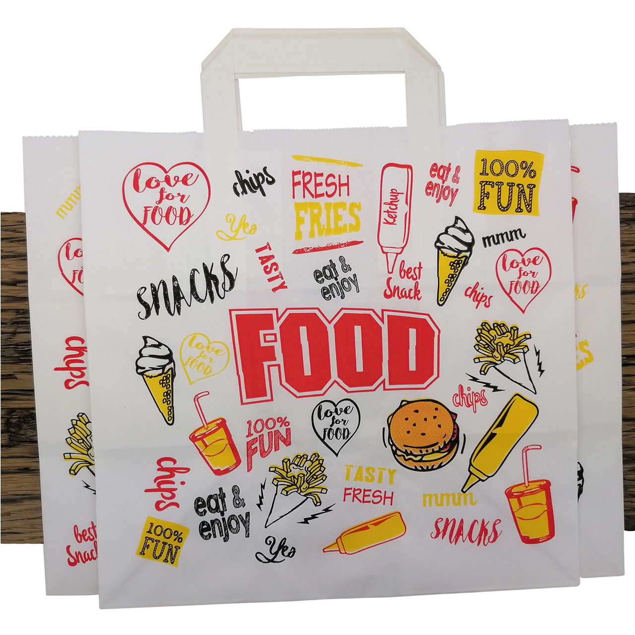 Food snack tassen papier patat friet trakteren