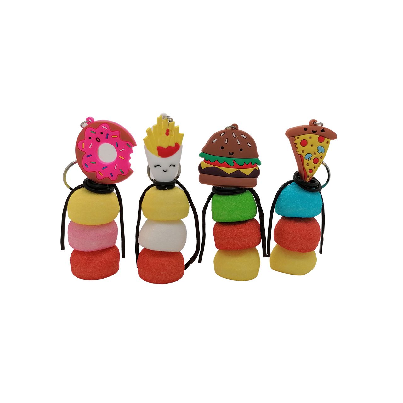 Prikker traktaties spekkies bollen sleutelhangers