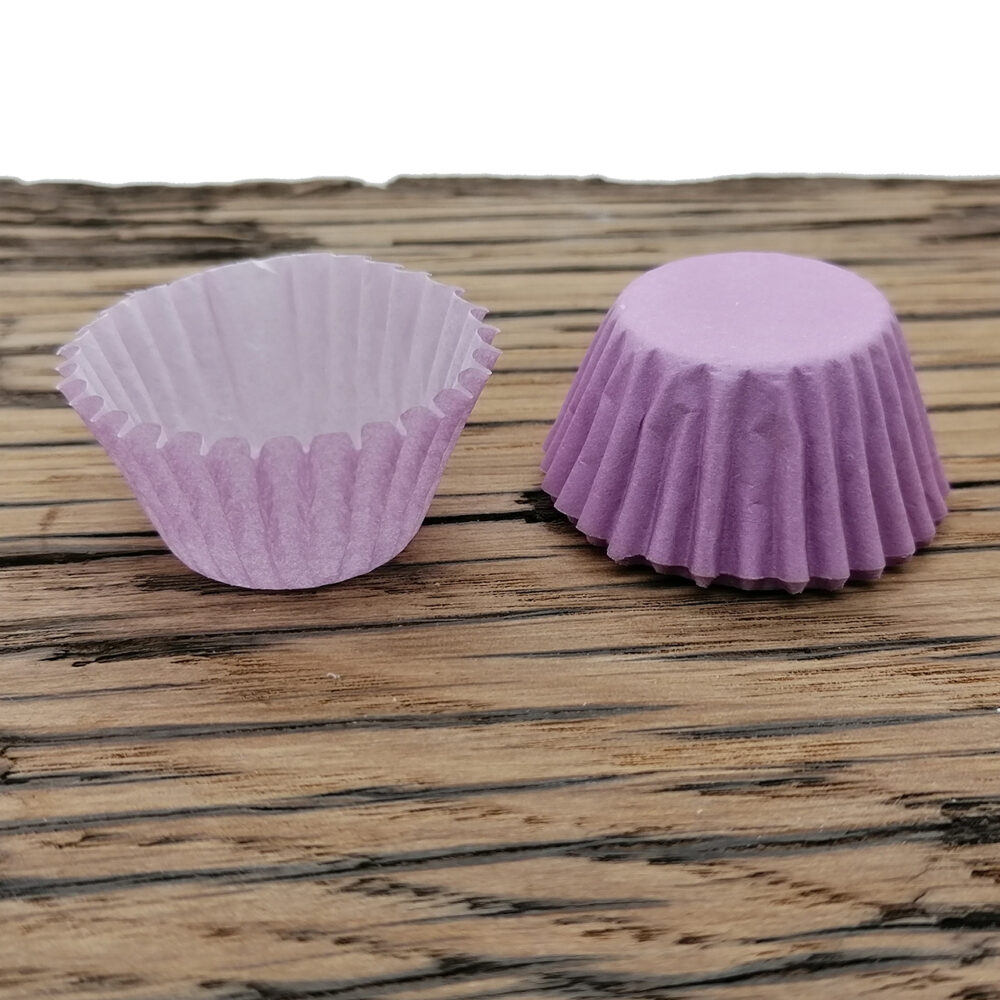 Lila paarse mini cupcake vorm papier