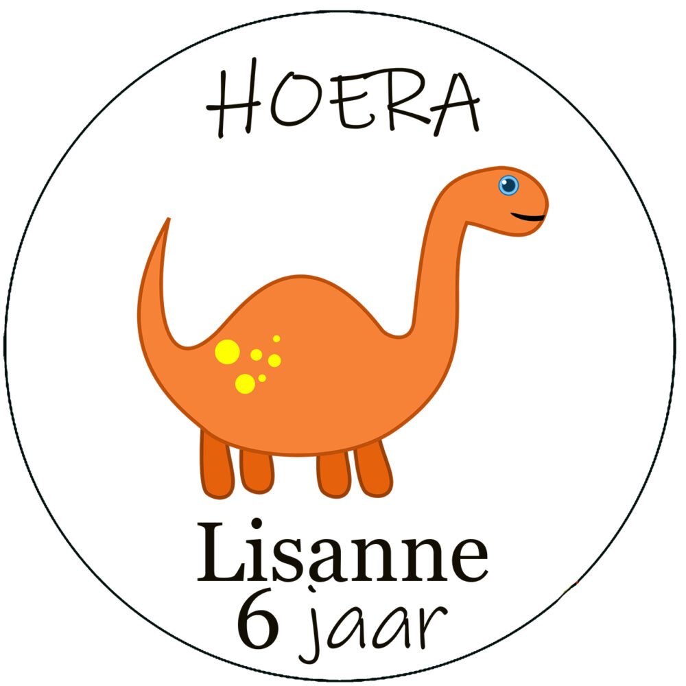 Dinosaurus naamsticker traktatie