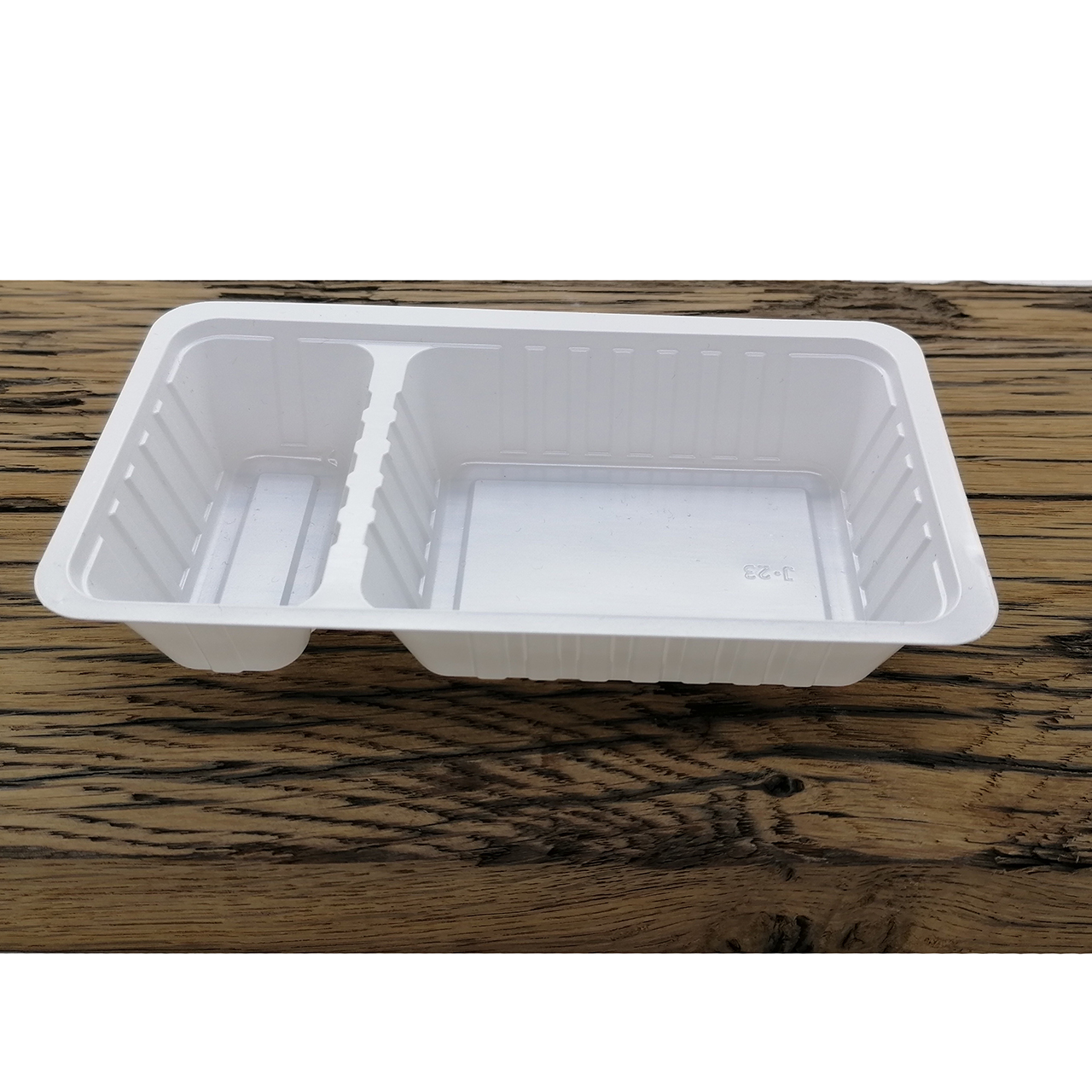 Frietbakje wit plastic traktatie patat