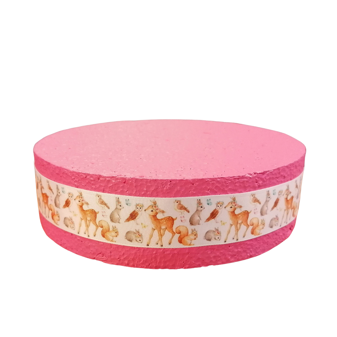 Traktatie display roze bos diertjes rond