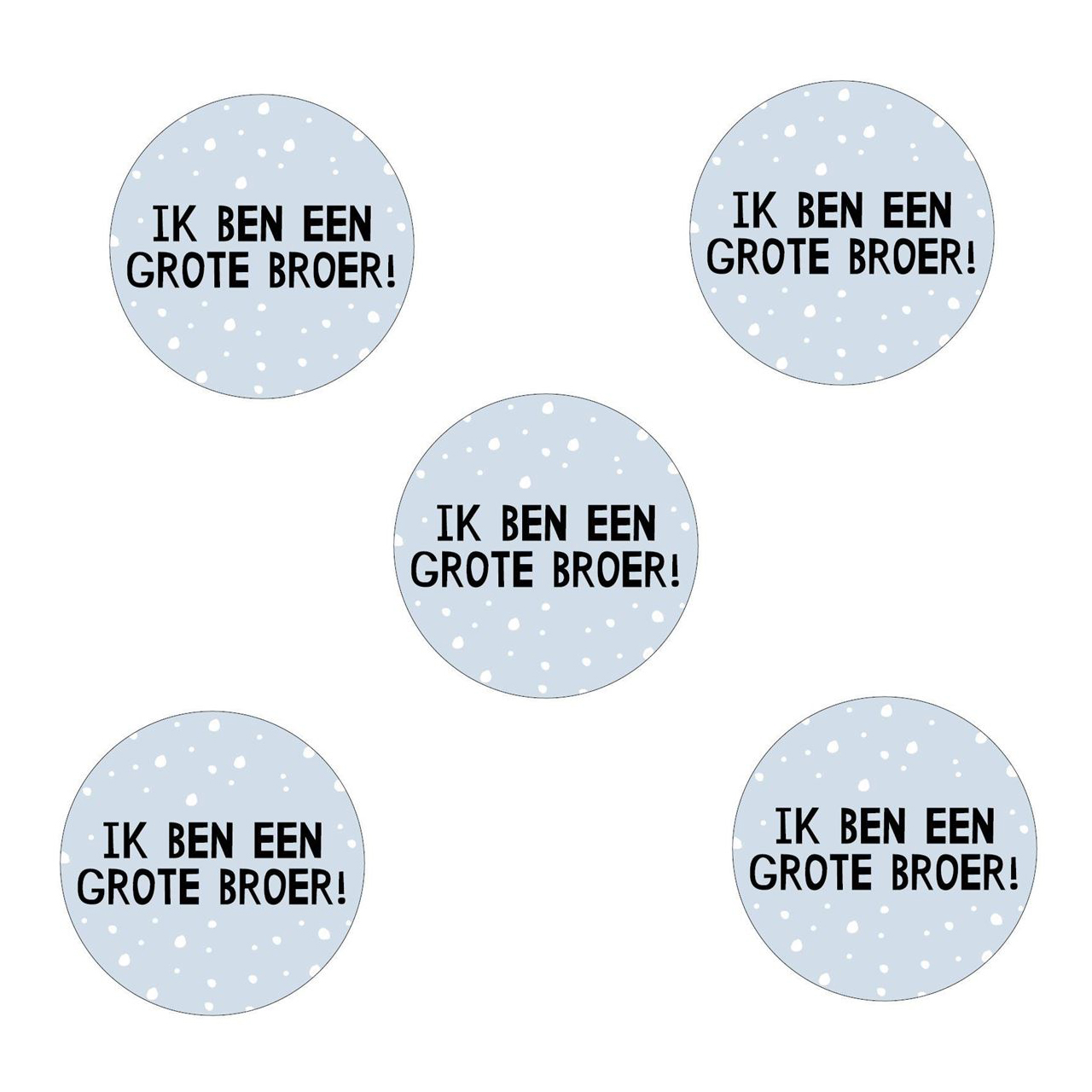 Geboorte bedankje sticker grote broer