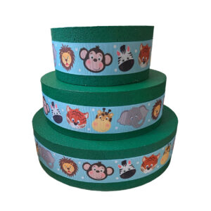 Jungle traktatie display rond 1 laag