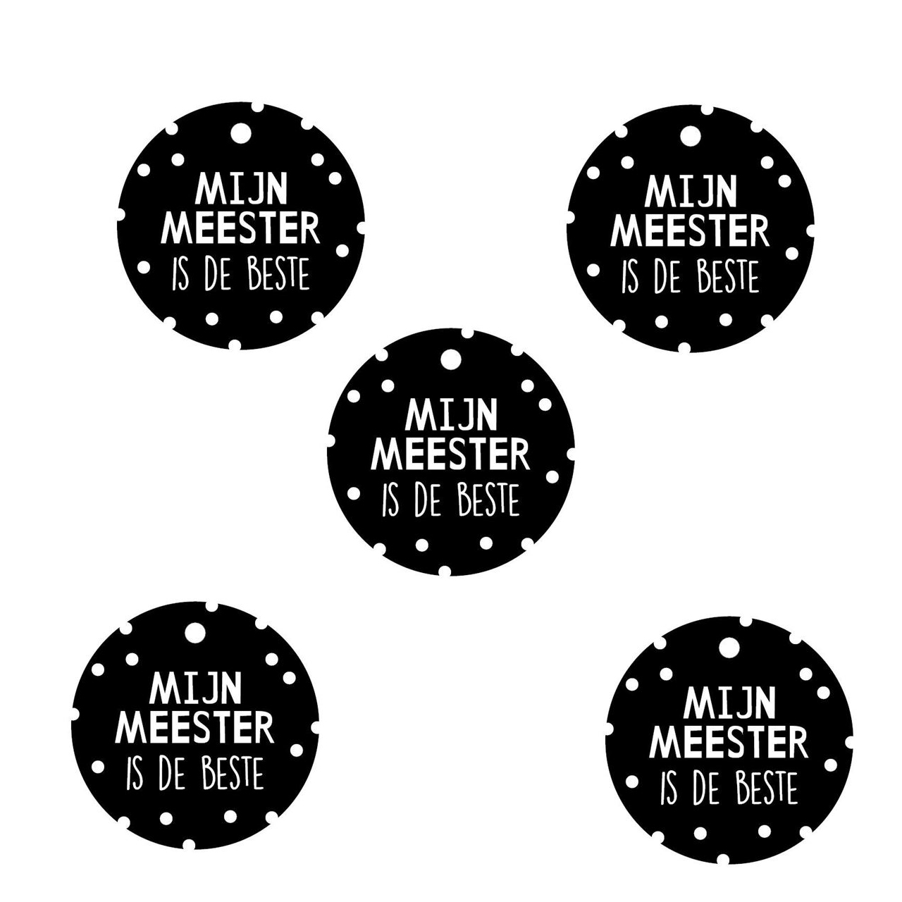 Mijn meester is de beste traktatie stickers school Sluitsticker voor de beste meester cadeautje