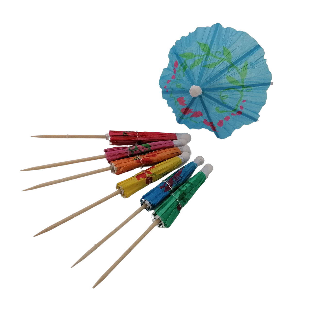 Aju paraplu cocktail prikkers gekleurd