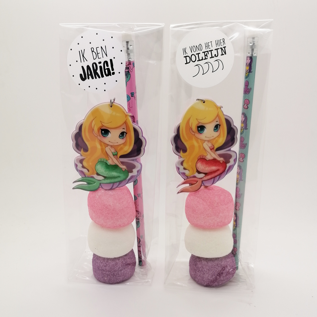 Zeemeerminnen snoep traktaties sleutelhanger spekbol