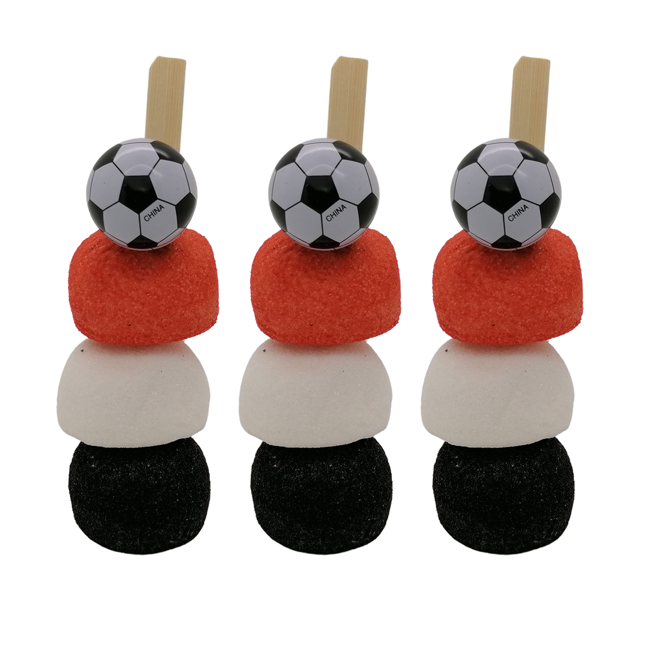 Spekbollen voetbal traktatie prikkers spies