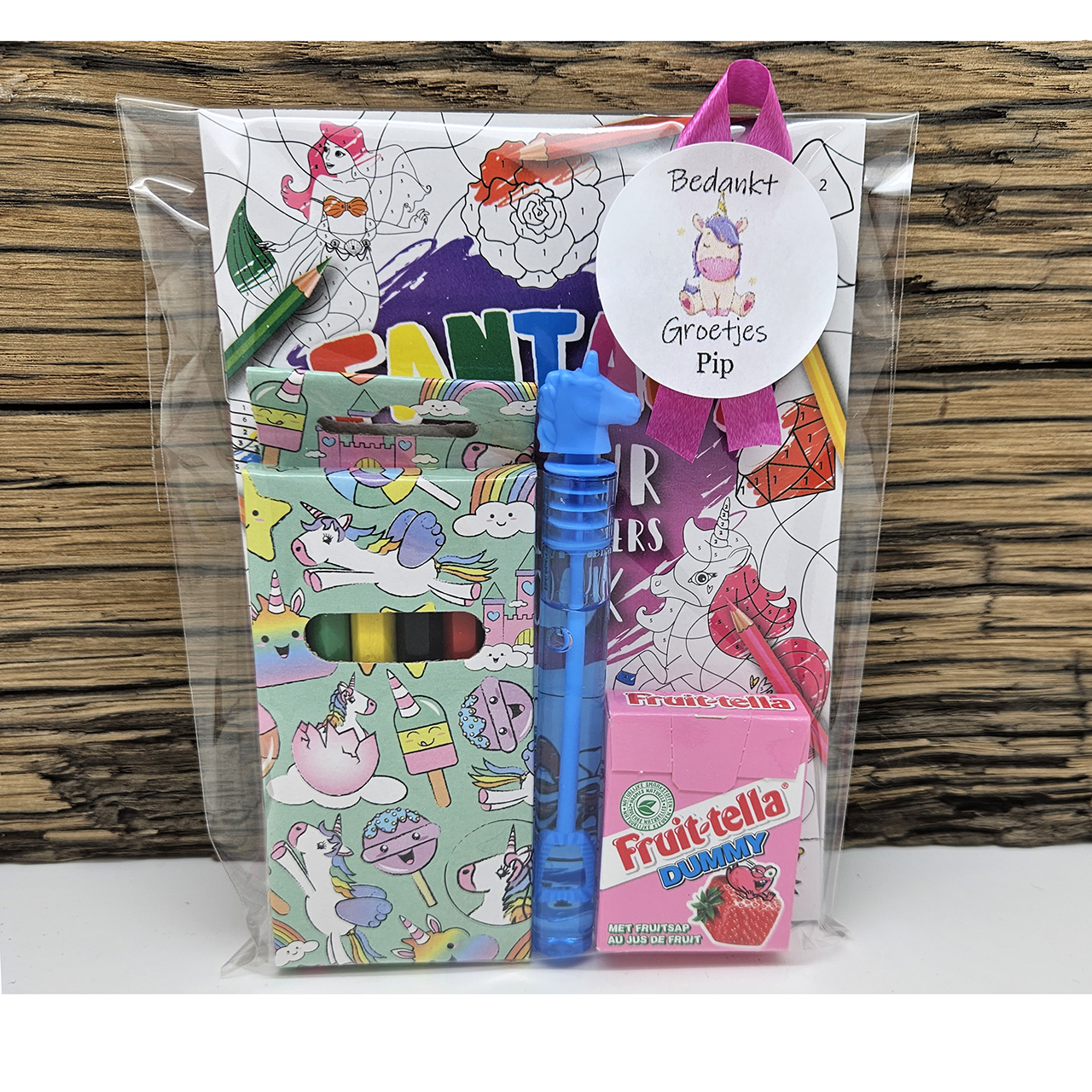 Eenhoorn bellenblaas kleurboekje kindertraktaties