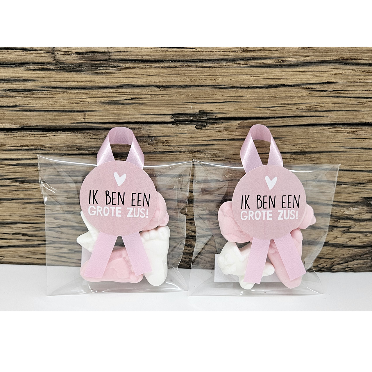 Meisjes geboorte bedankje grote zus