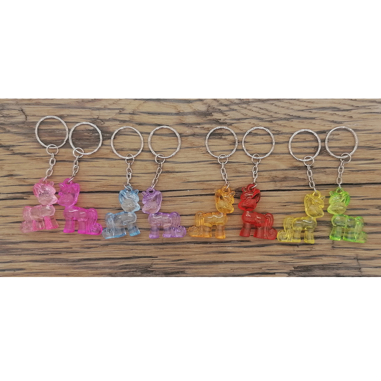 Unicorn sleutelhanger gekleurd