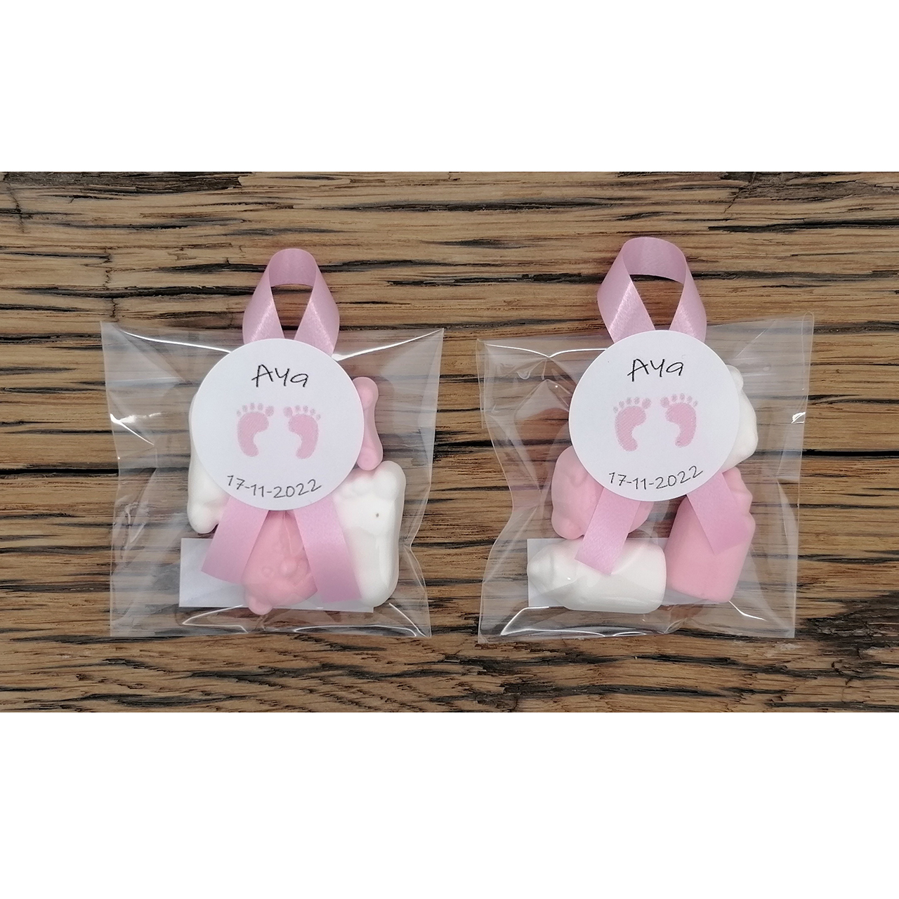 Betaalbare geboorte bedankjes meisje snoep met naam