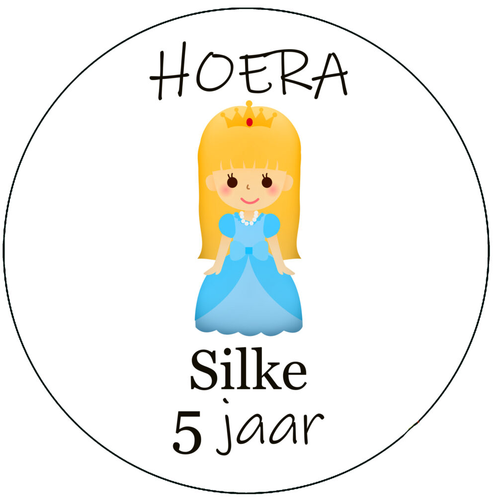 Prinsessen naamstickers leeftijd traktatie maken