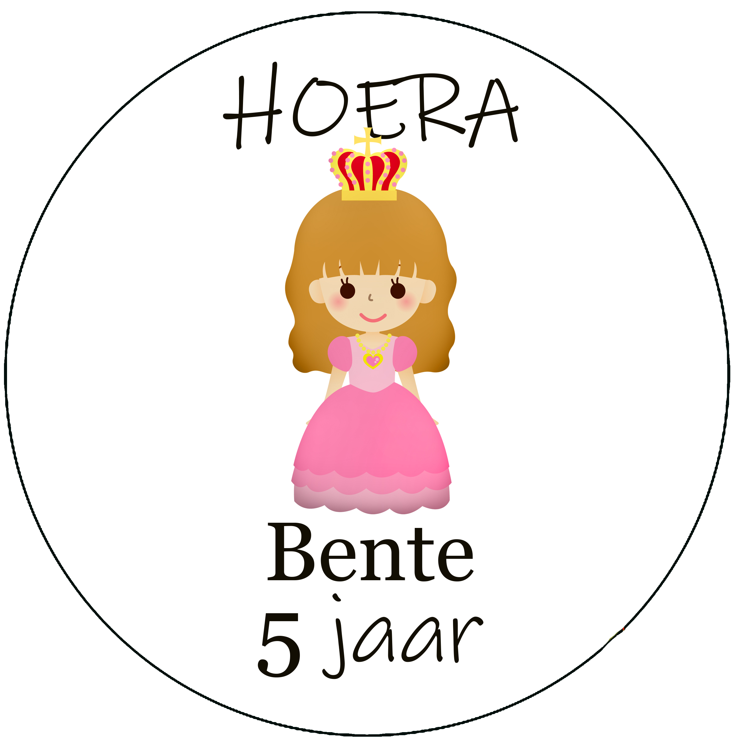 Prinsessen naamsticker traktatie maken met leeftijd