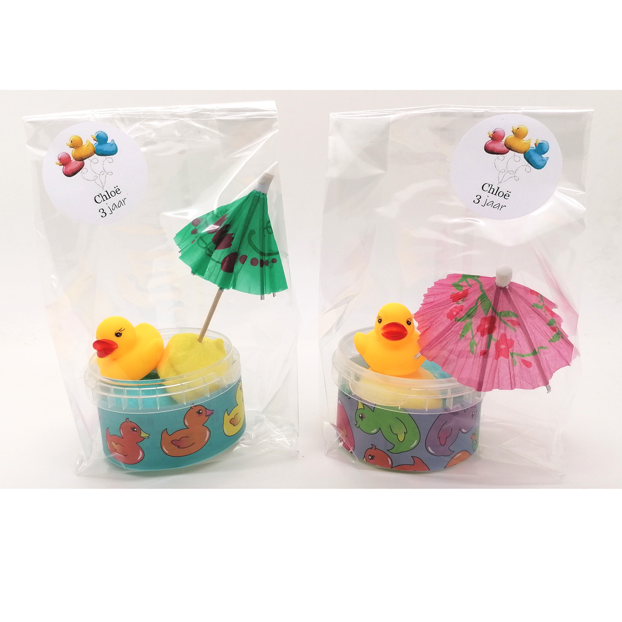 Trakteren 4 jaar peuterspeelzaal crèche bad eendje spekkies