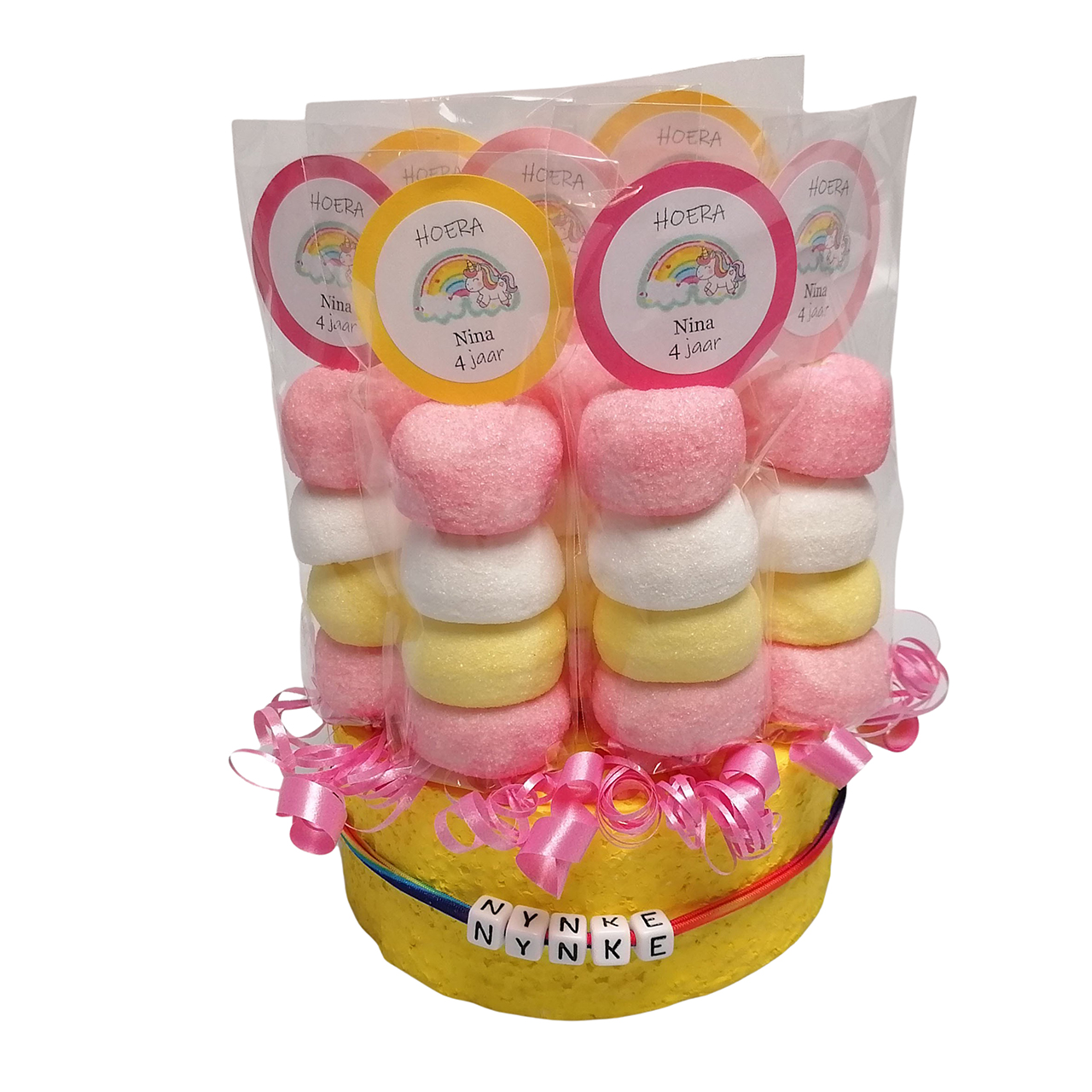 eenhoorn spekbol prikkers snoeptaarten traktatie