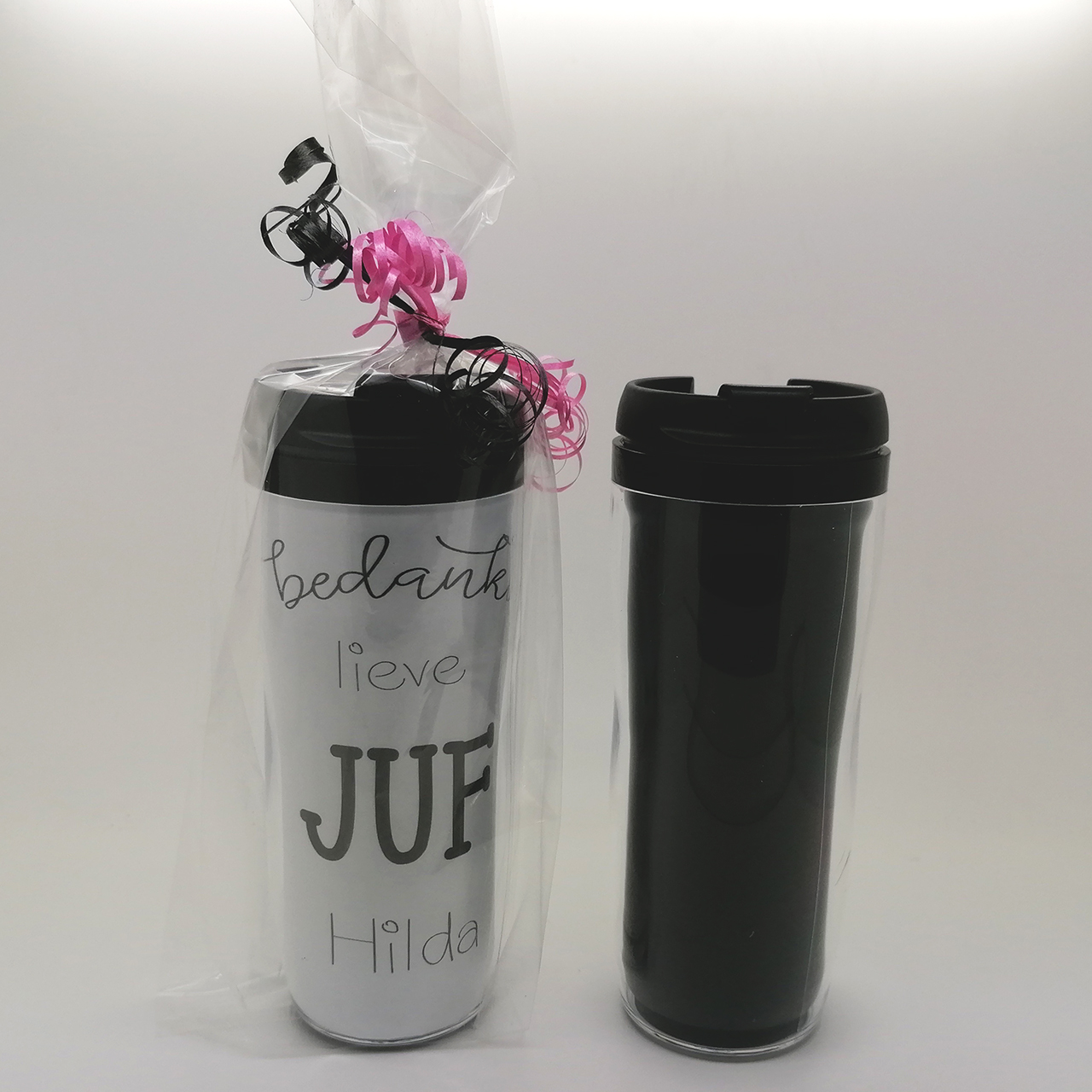 Cadeautje juf zelf maken thermo beker kinderfeetje zelf maken