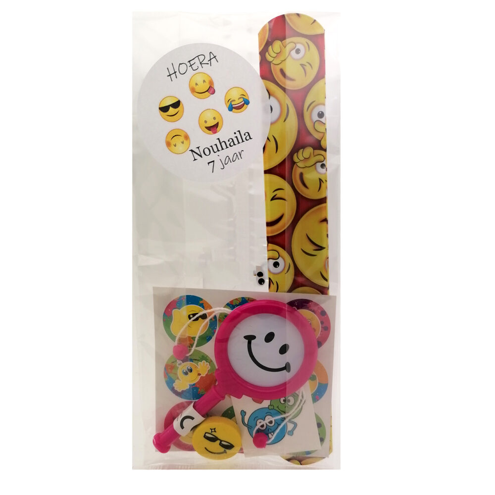 Smiley traktatie armband + drum