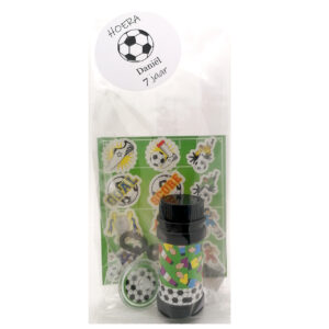 Voetbal bellenblaas + sticker traktatie