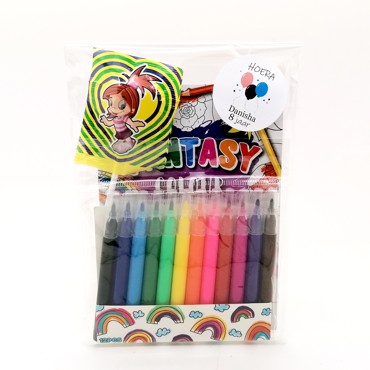 Traktatie kleurboekje en stiften