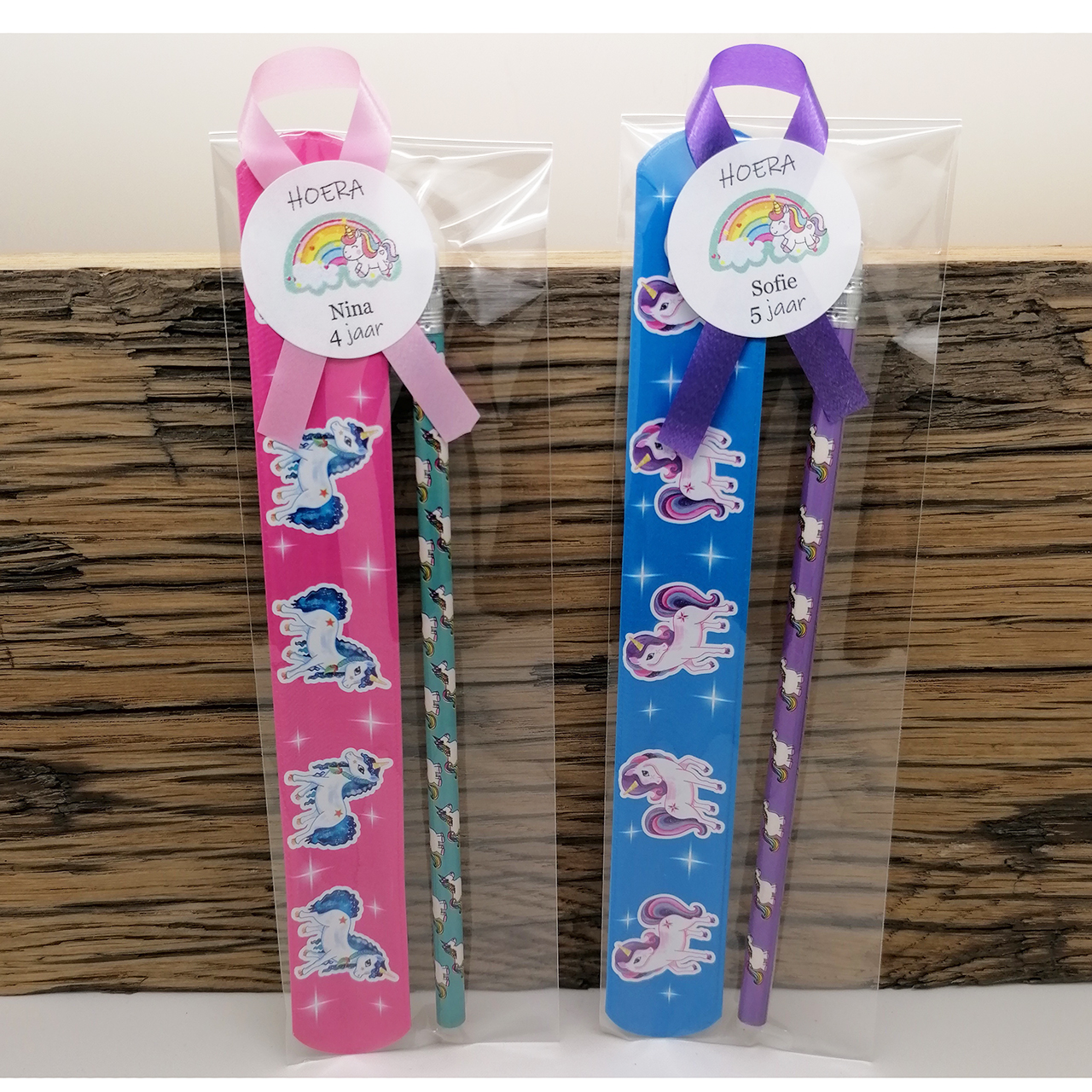 Klaparmband potlood unicorn goedkope traktaties meisje Eenhoorn traktatie goedkoop armband potlood met naam meisjes