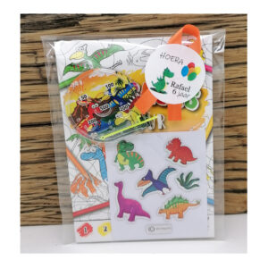 Dino kinder traktatie school kleurboekje stickers