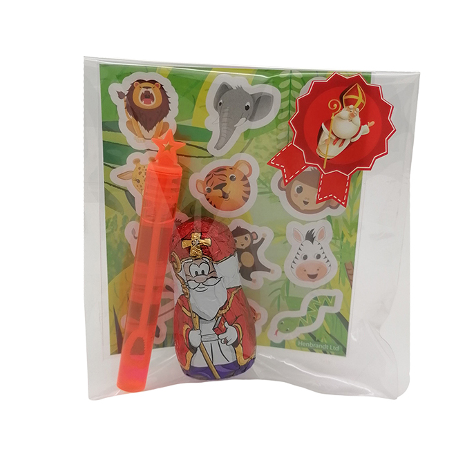 Bellenblaas jungle stickers chocolade sint schoencadeautjes