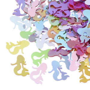 Zeemeermin confetti gekleurd pvc