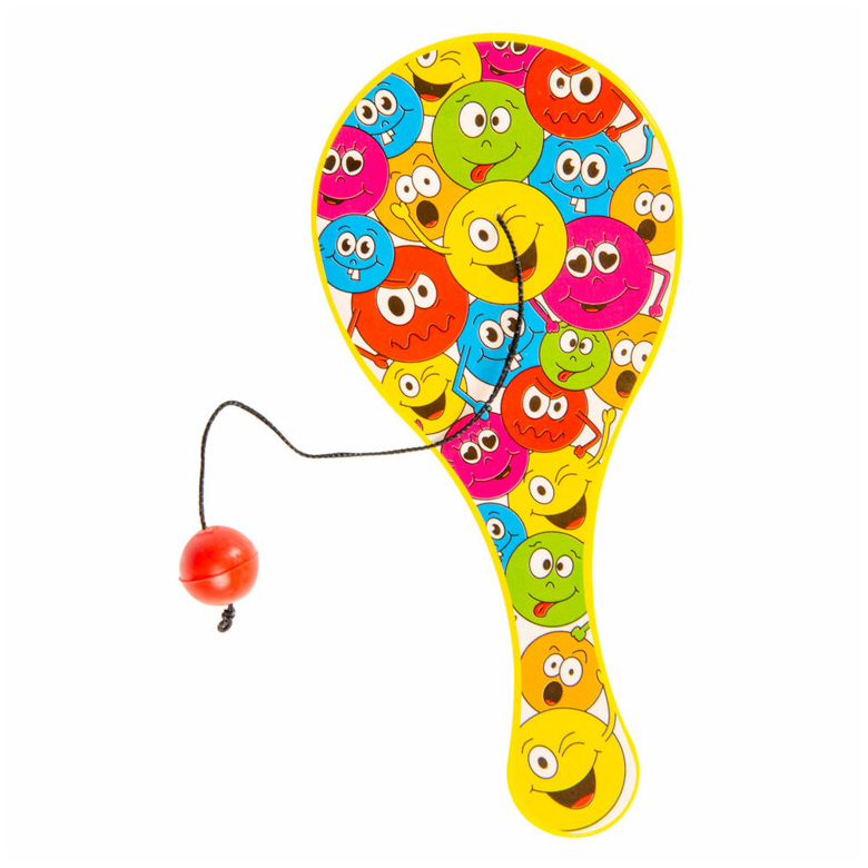 Traktatie cadeautje smile emoji paddle bat