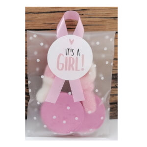 it's a girl geboorte sticker tratkatie kant en klaar meisje bedankje