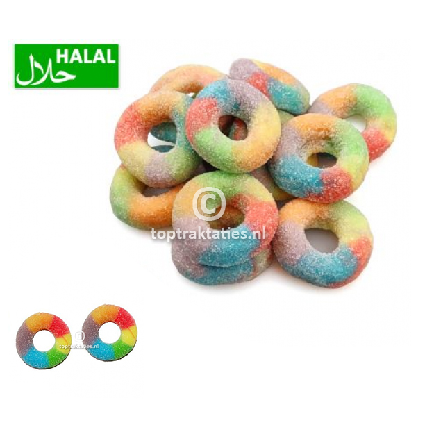 Halal snoepjes regenboog zuren cirkels