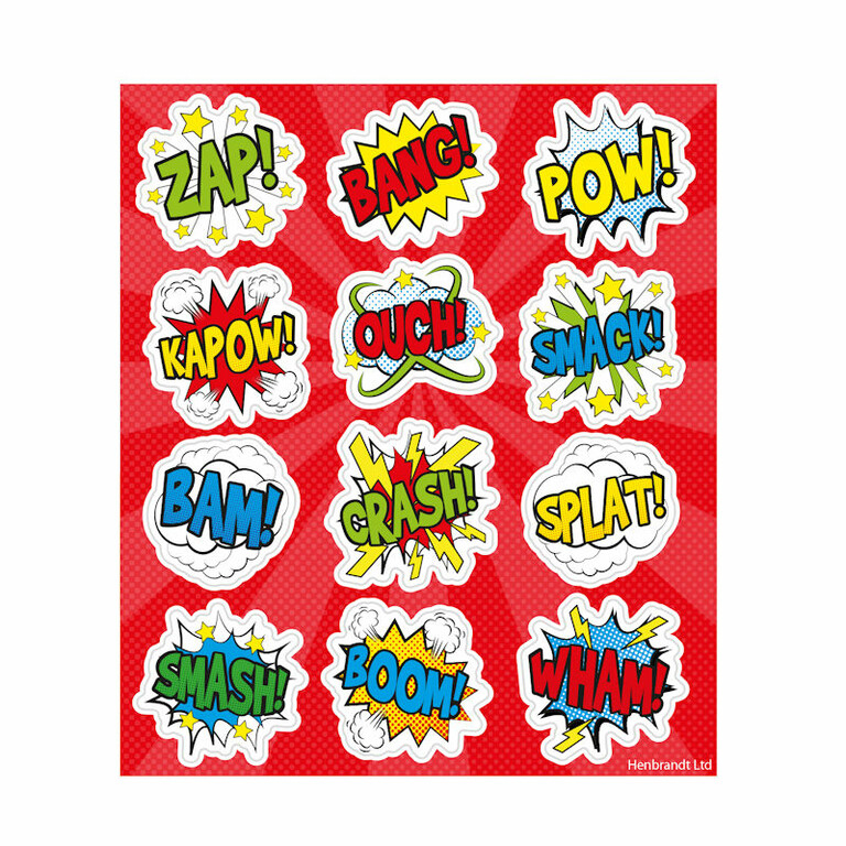 comic signs traktatiecadeautje stickers groep 8