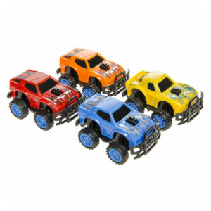 Traktatiecadeautje monster truck pull back auto's