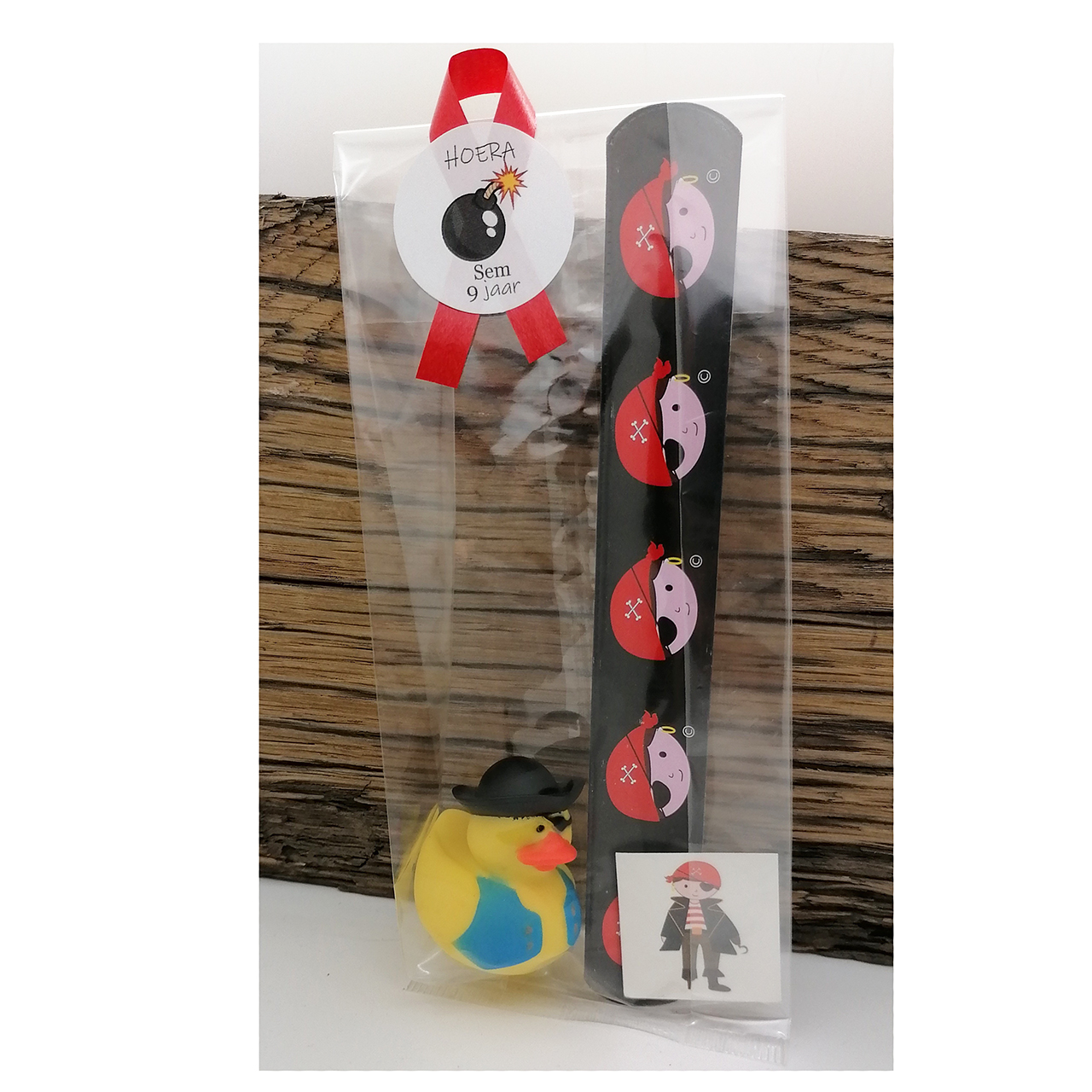 Klaparmband badeend tattoo traktatie