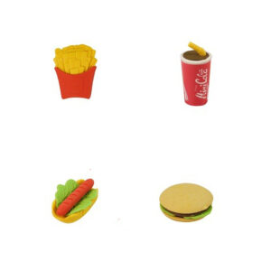 Uitdeelcadeautjes gum fast food hamburger hotdog friet frisdrank