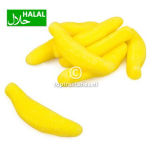 Banaan snoep halal geel 1 kilo zak