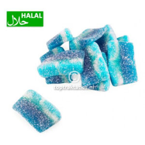 Blauwe halal kilo snoep zuur Sour Blue Raspberry Wedges