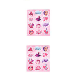 Traktatie cadeautje stickers super woman helden