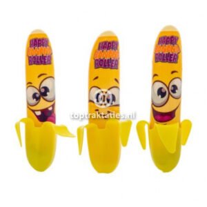 Traktatie snoep happy banana roller banaan