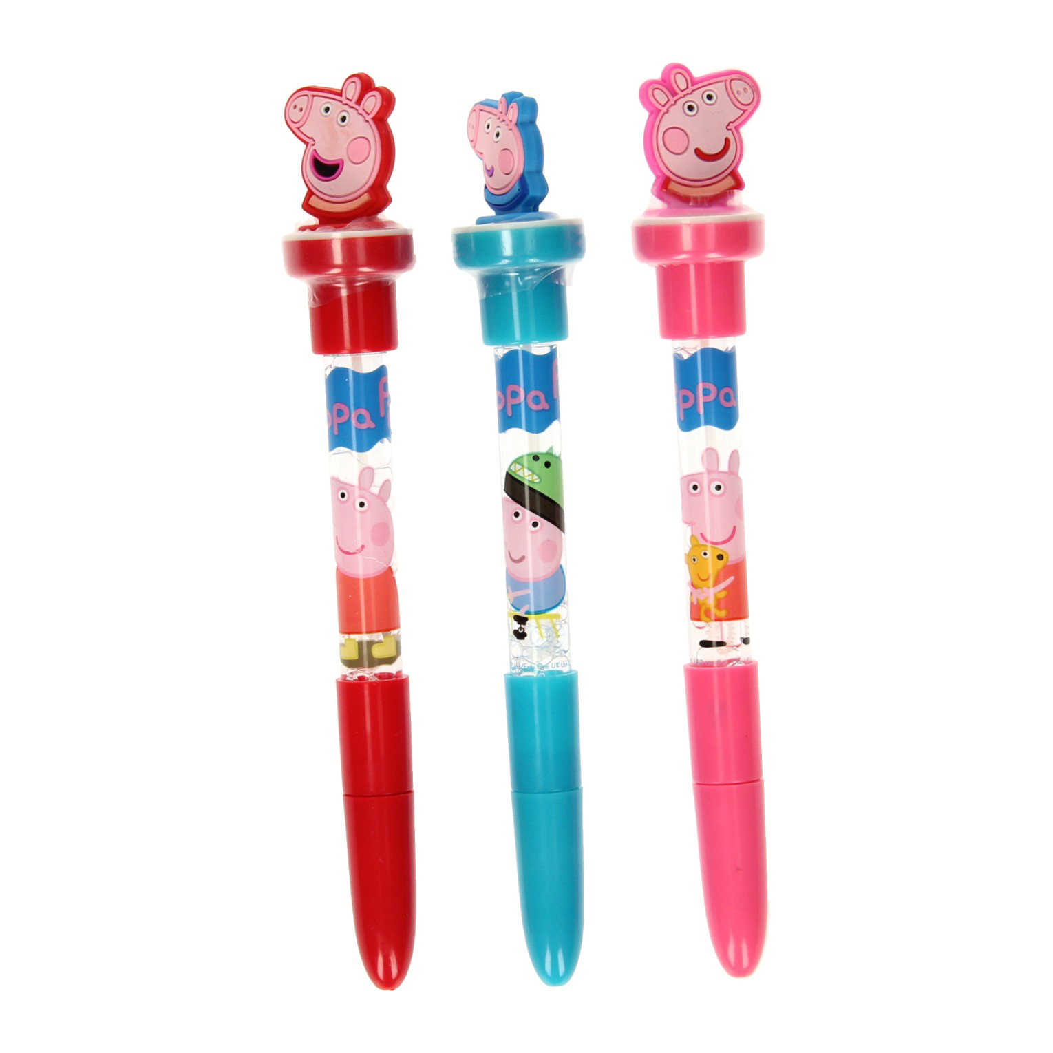 Peppa pig traktatie cadeautje bellenblaas pen stempeltje