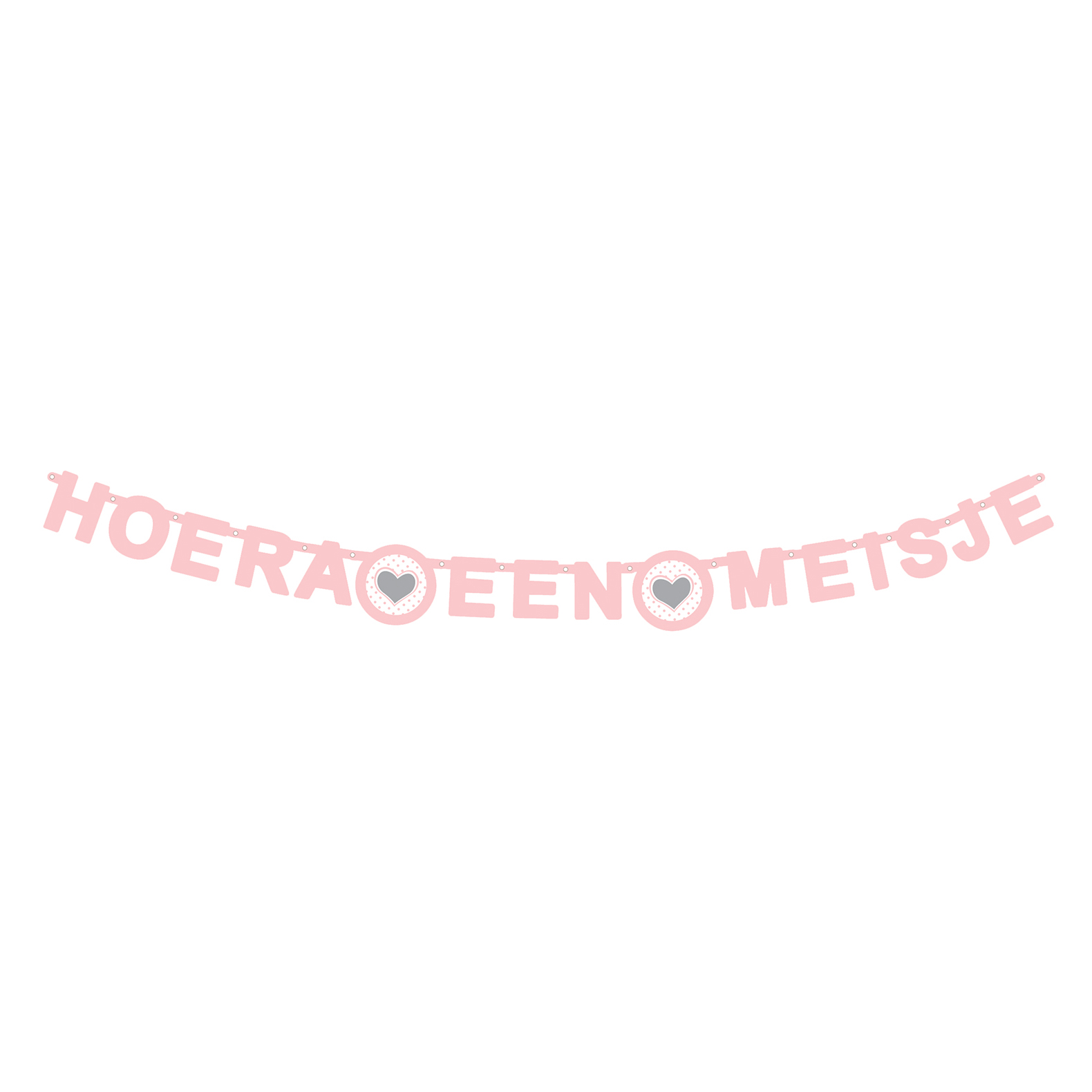 Letterguirlande Hoera een Meisje slinger roze Slinger met tekst hoera een meisje roze guirlande