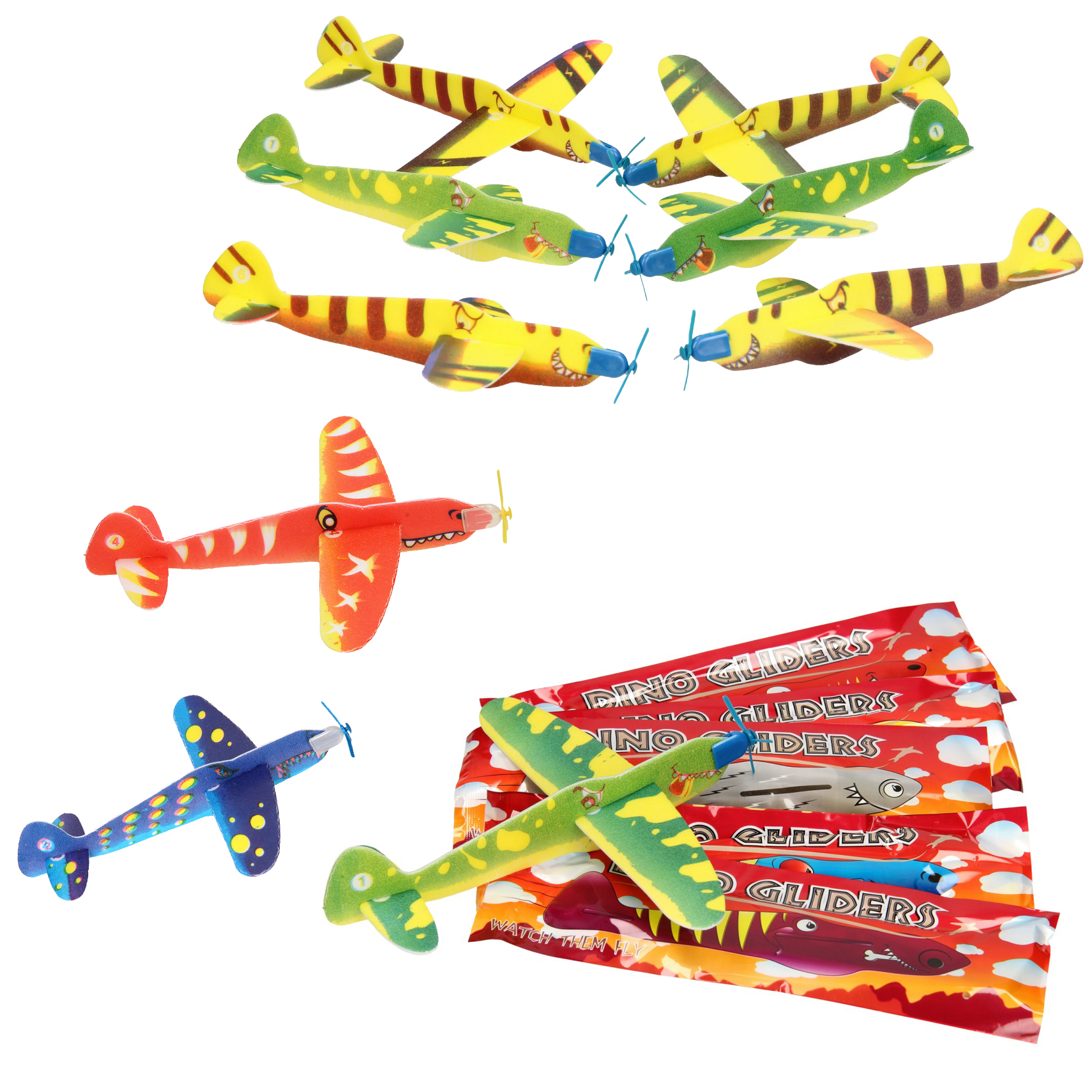 Traktatie cadeautje dinosaurus vliegtuig