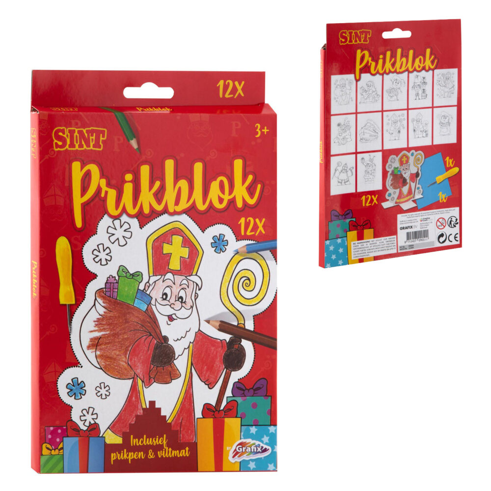 Sint en piet prikblok kleurblok schoencadeautjes