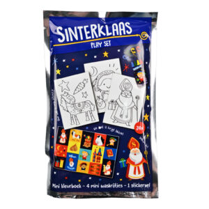 sinterklaas thema kleurplaat stickers schoencadeautje waskrijt